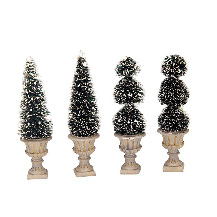 LEMAX Cone-Shaped & Sculpted Topiaries, set of 4 #34965